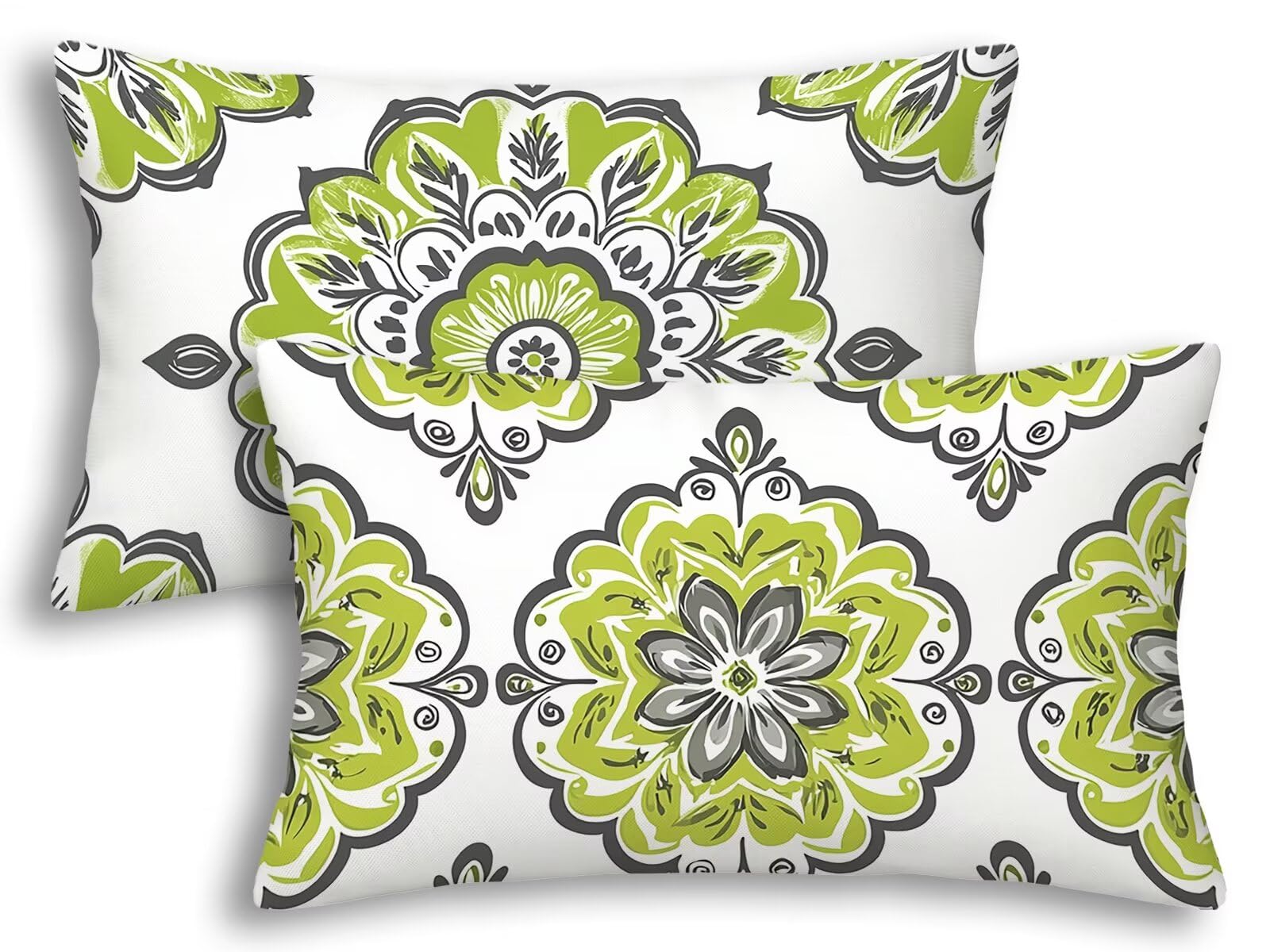 Housse coussin imperméable 40x60 lot de 2 avec protection anti-pluie pour canapé de jardin