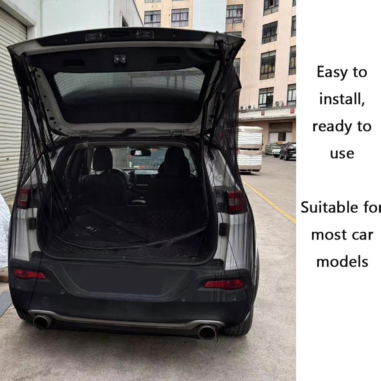 SUV Car Tailgate Mesh Tent, Breathable Magnetic Mesh Screen for Camping, Hiking, Outdoor Use, Car Camping Net for SUV Tailgate, Protection, Portable Tent for Travel and Adventure