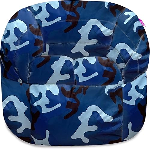 Miniatura 134 de Posh Creations Puf estructurado cómodo para jugar, leer y ver la televisión, Malibu Lounge, tela de lona para colorear, criaturas Criaturas de tela