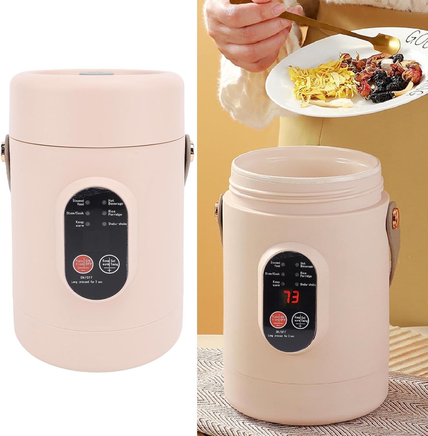 TOPINCN Mini Electric Cooking Pot cooking rice