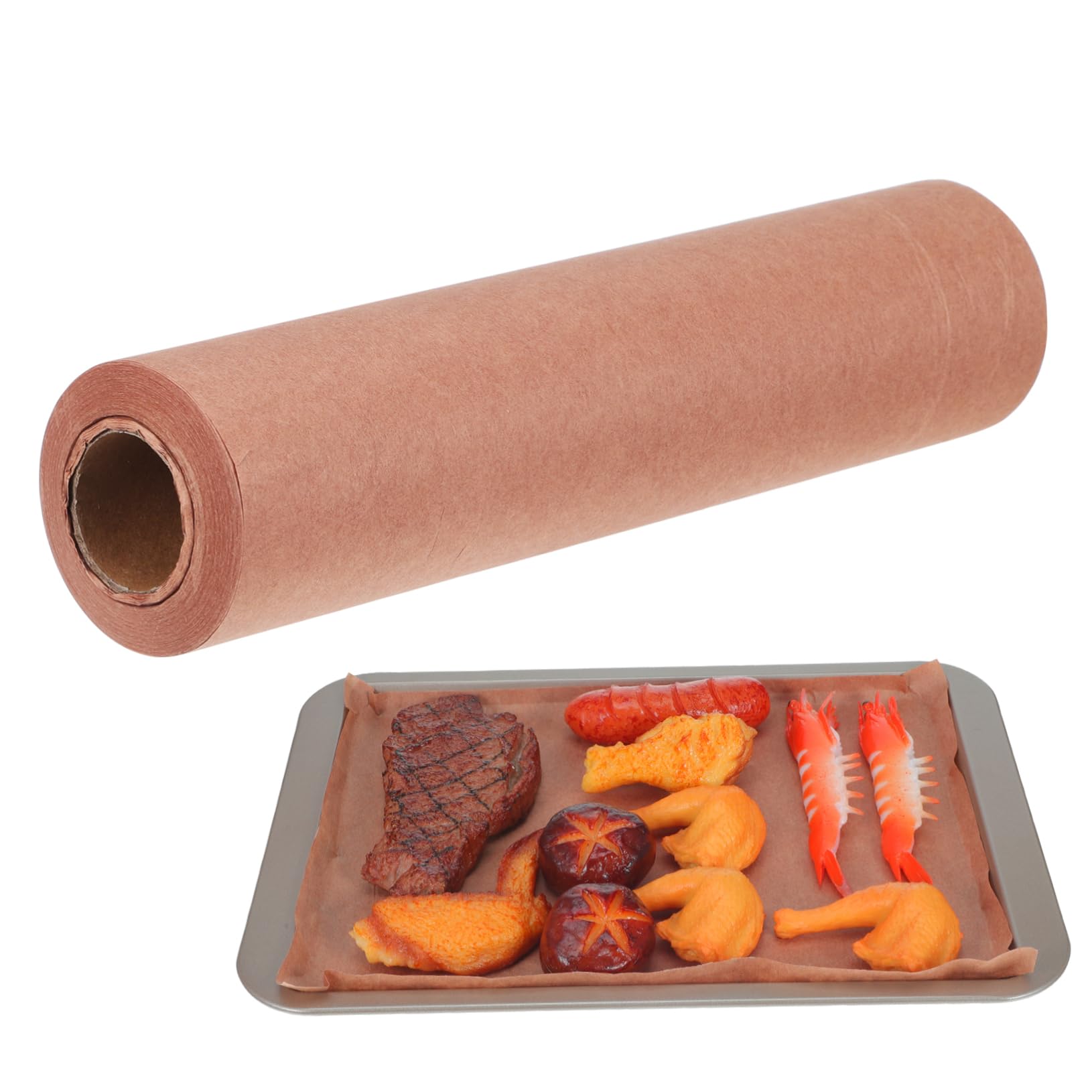 Carta da Macellaio in Rotolo 1 Rotolo, Carta Kraft Rosa | Resistente allo Strappo, Uso Versatile, Leggera e Portatile, per Creare Sacchetti Alimentari e Grigliare