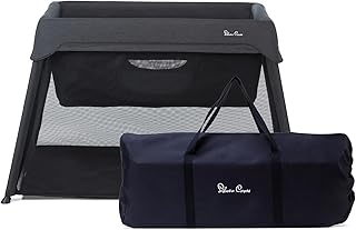 Silver Cross - Slumber 3-in-1 Travel Cot - Travel Cot/Crib - Baby Travel - Compact Travel System - Carbon