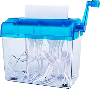 Mini Manual Shredder - Office Portable Hand Paper Cutter for Paper, Notes, Bills, Portrait, Photos Fits A6 Size or Folded ...