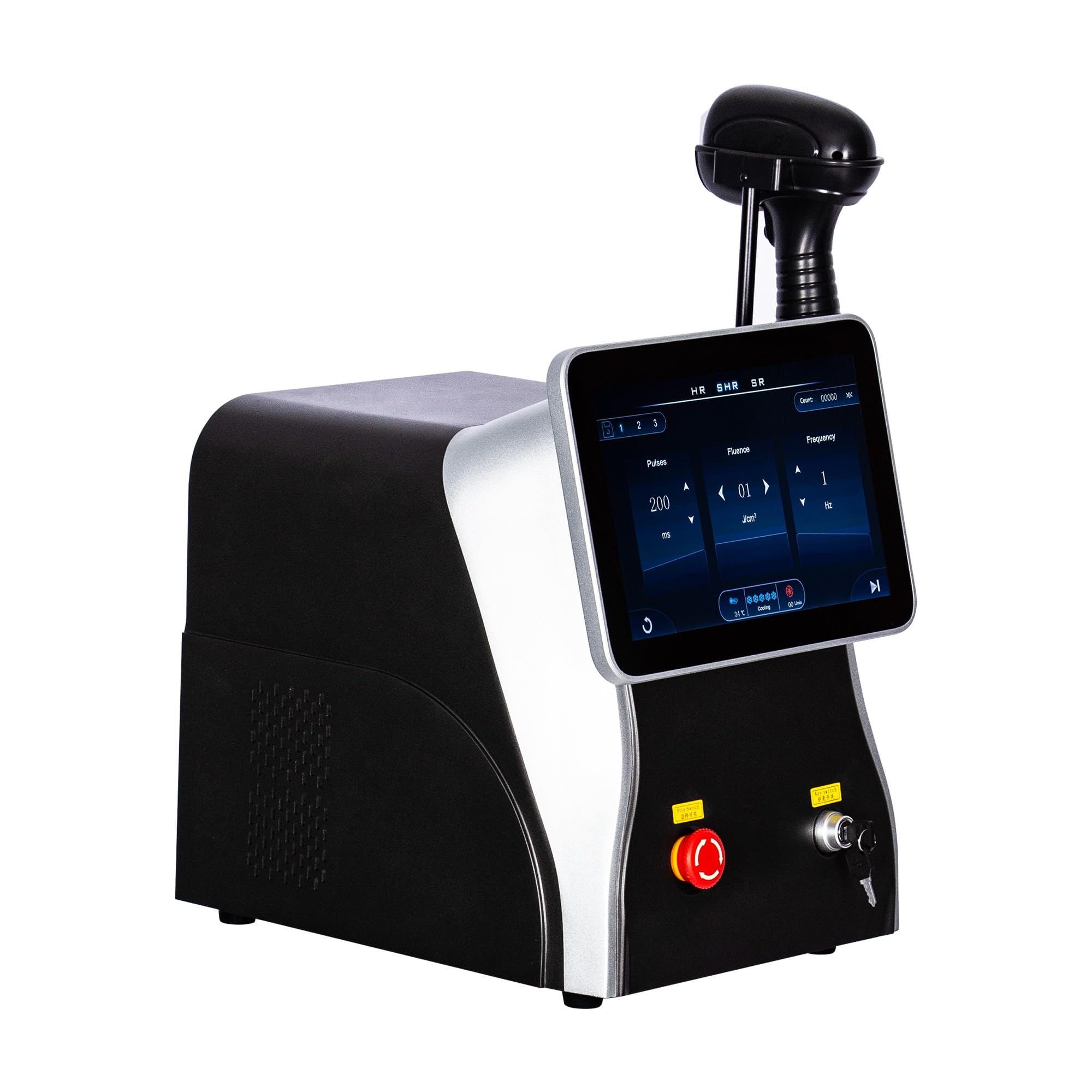 10 Bars, 2026 Macchina Professionale per la Rimozione dei Peli con Laser Diodo 808nm, 755 808 1064nm Laser Painless, per Viso, Corpo, Nero