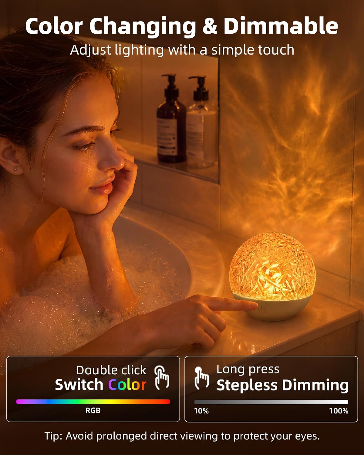 EZVALO Waterproof Shower Lamp, LED Shower Light for Inside Shower image 5