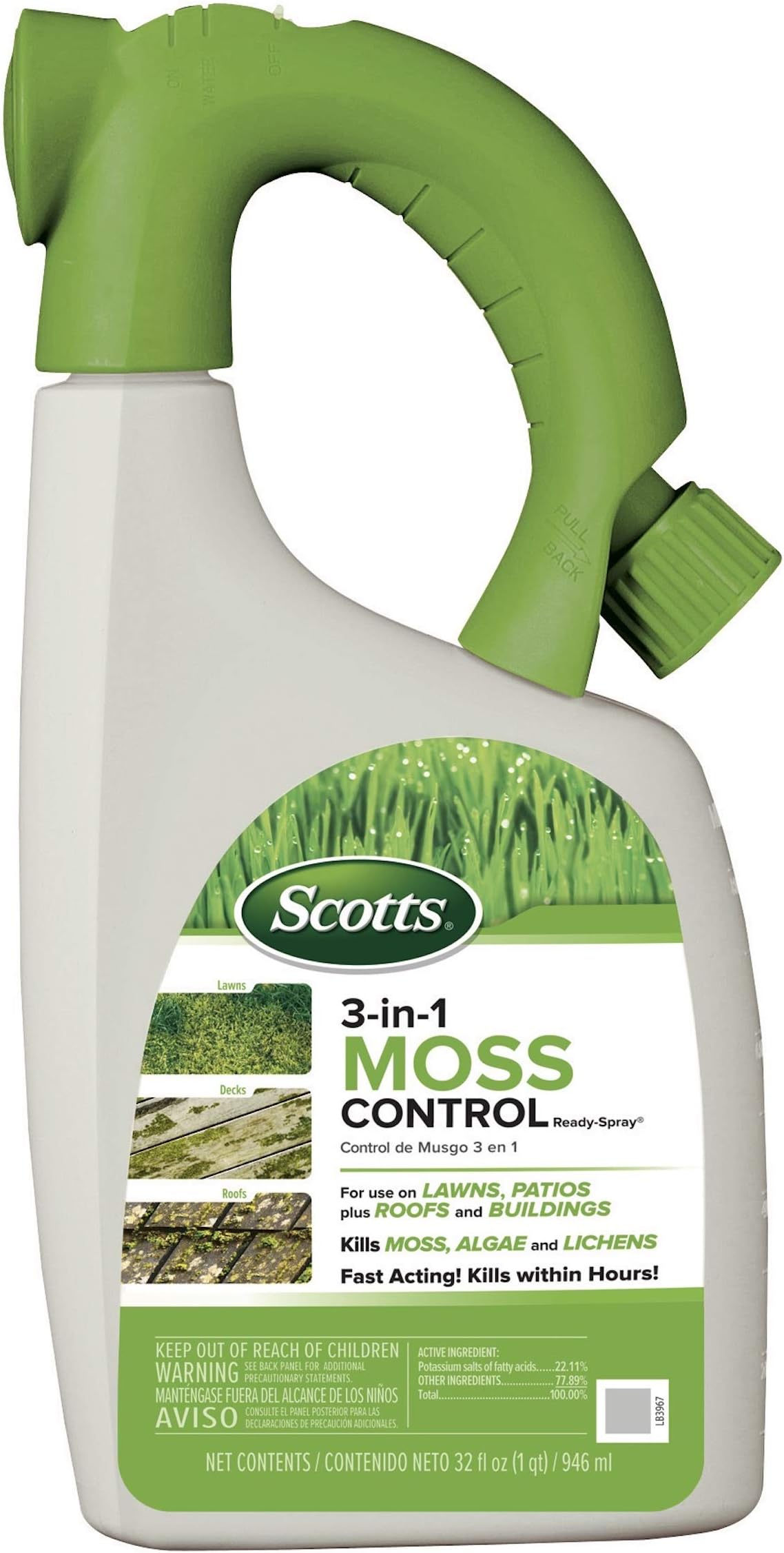 Scotts 3in1 Moss Control ReadySpray, FastActing Moss