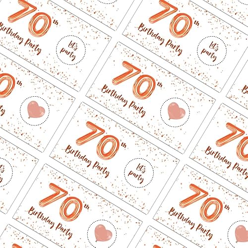 Miniatura 4 de REWIDPARTY Tarjetas de juego para raspar para fiesta de 70 cumpleaños para adultos (32 unidades) entradas rosadas para raspar cumpleaños de 70