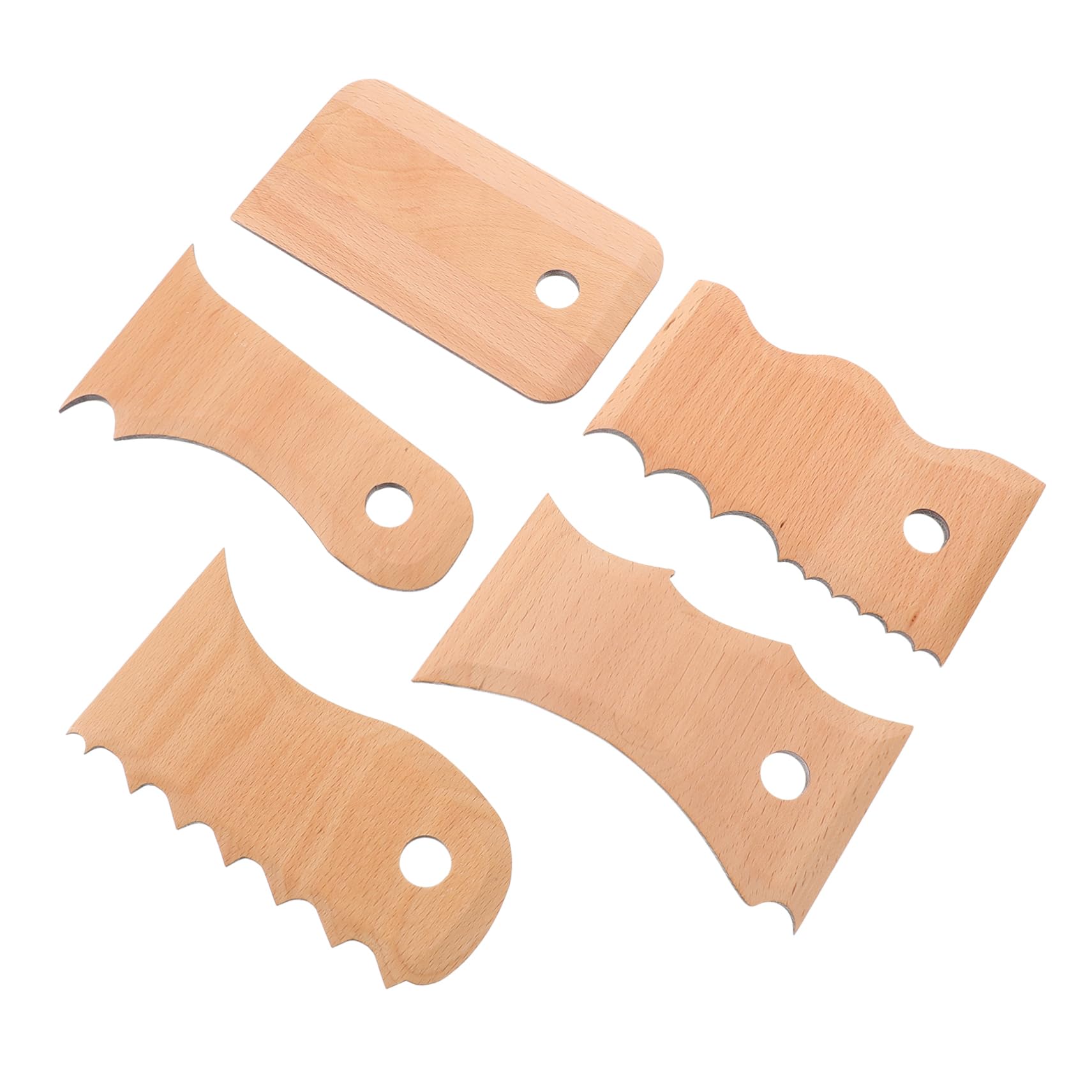Holibanna Conjunto De Herramientas De Cerámica Kit De Talla De Cerámica Esculpiendo Cortador Manual De Bricolaje Herramienta De Estatuilla De Cerámica Madera Beige 5 Piezas X 4