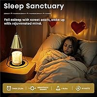 Vista 7 de Lámpara calentadora de velas con temporizador, regulable, regalo del día de San Valentín, calentador de velas de altura ajustable, lámpara de vela