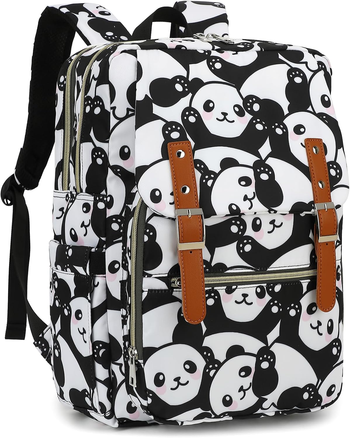 Fuyicat Panda Laptop Backpack for Women Men Travel Business Work, Girls Boys School Backpack College Bookbag Fit 15.6 Inch Notebook, Large