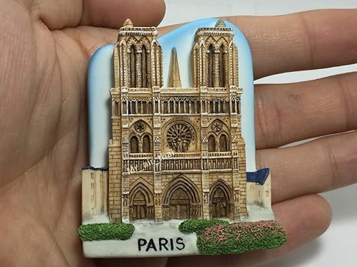 Miniatura 4 de Notre-Dame Catedral De París Francia Imán París Souvenir Resina 3D Imán De Nevera Regalo Turístico