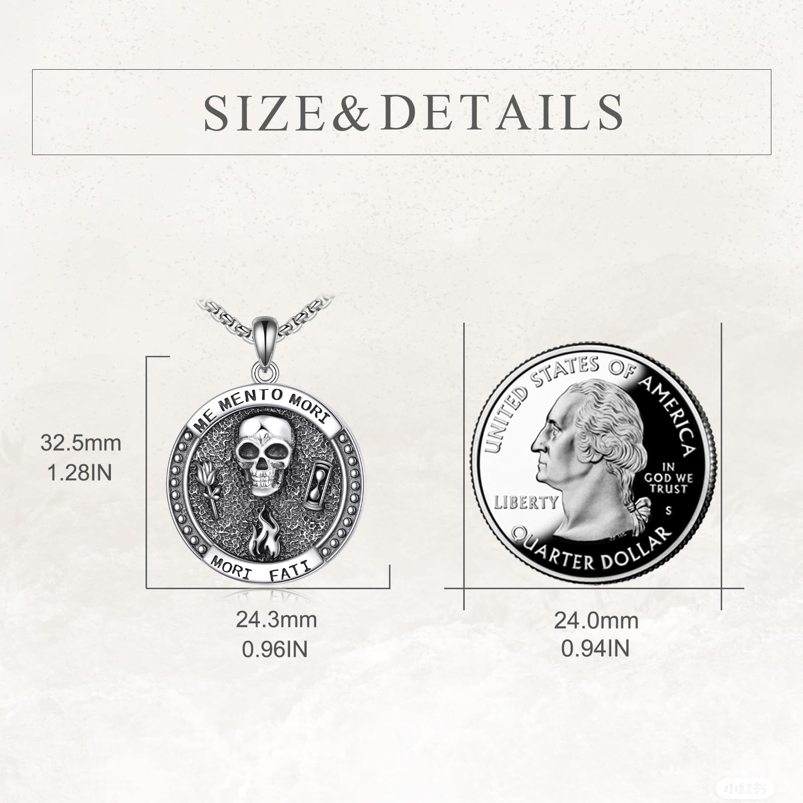 POPLYKE Thors Hammer/Kreuz/Memento Mori/Anatomische Herz/Raven Halskette für Frauen Männer Sterling Silber Wikinger Halskette Schmuck Geschenk für Männer