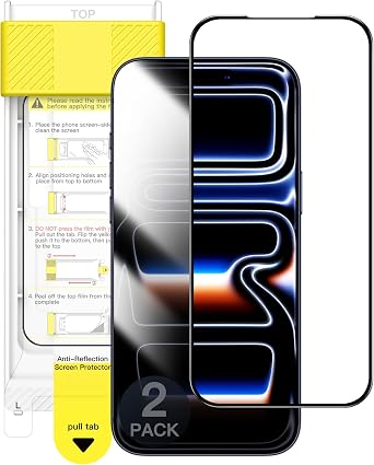 JETech Anti-Reflective 9H+ Screen Protector for iPhone 17 Pro, 2-Pack