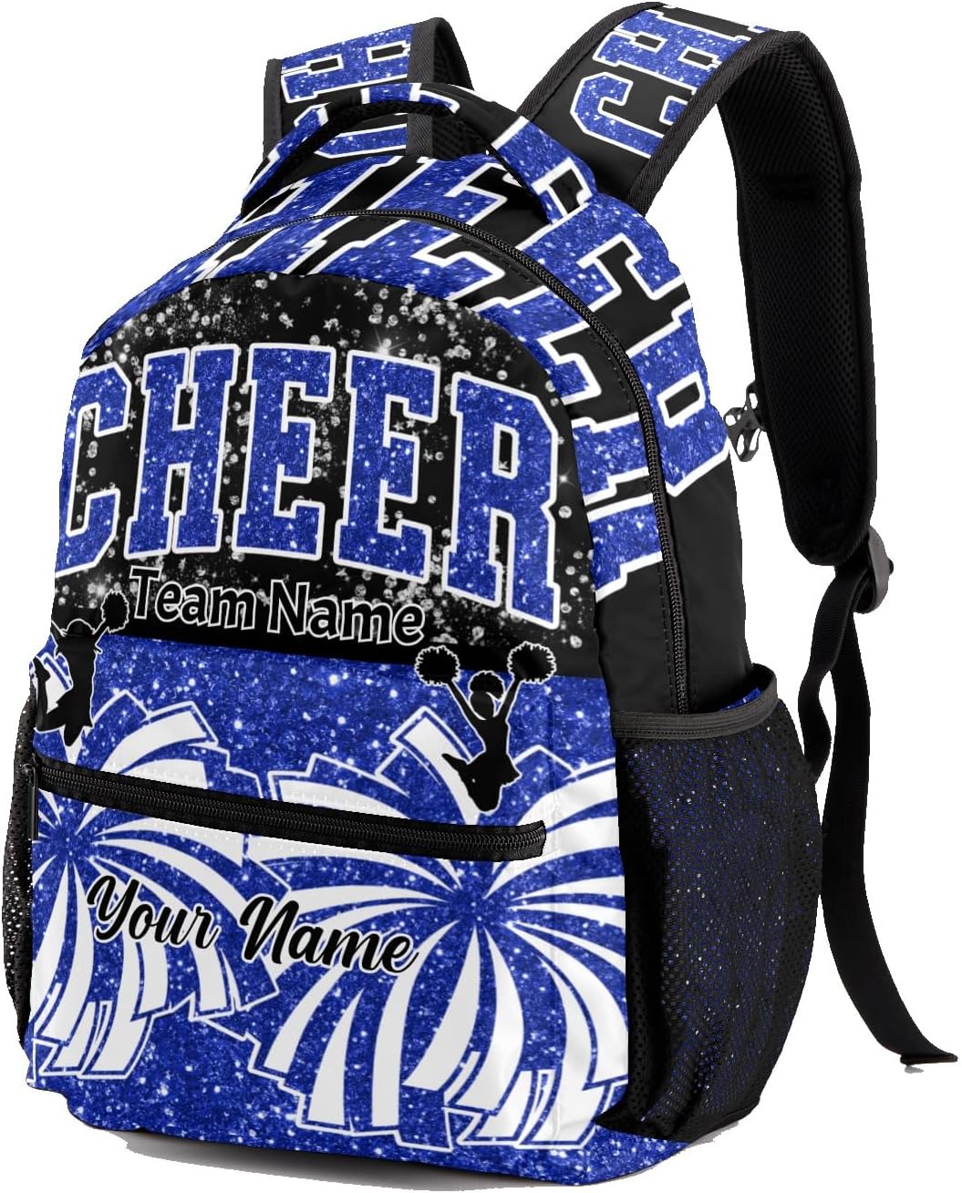 Blue Cheer Custom Cheer Backpack Cheer Bow for Cheerleader Personalized Cheerleading Backpack Bag, Cheer Coach Travel Daypack - Image 2