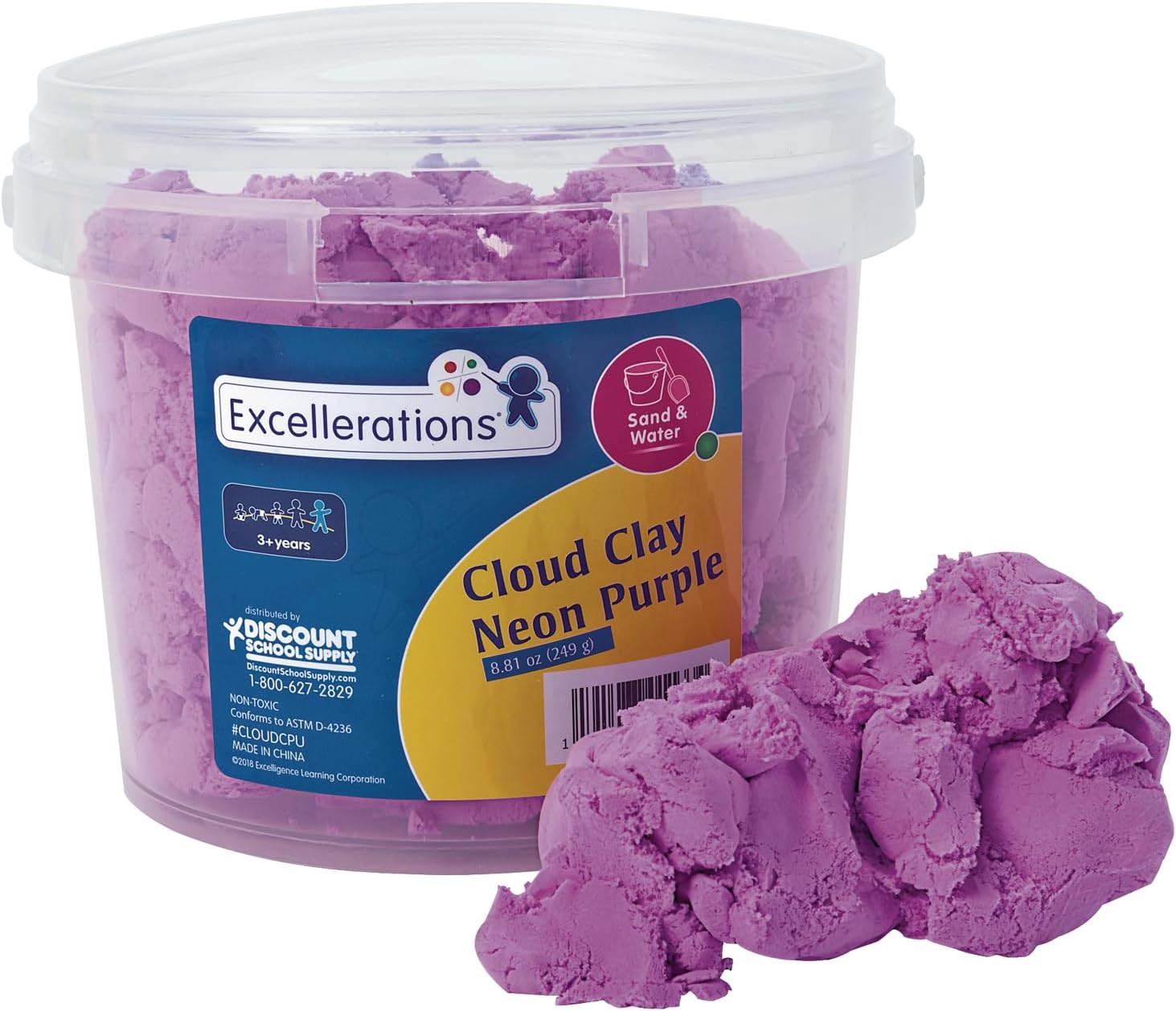 Sensory Cloud Clay 8.8oz Tub, Neon Purple, Social Emotional Learning and Calm Down Tool