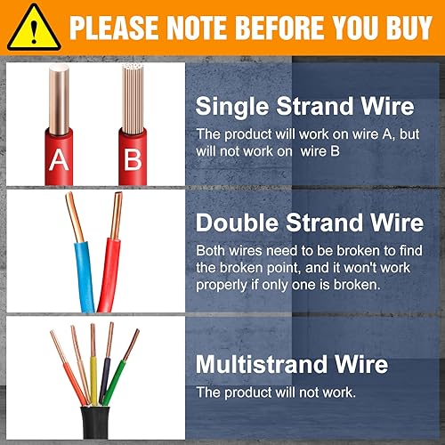 Miniatura 2 de Localizador de cables subterráneos, VXSCAN F04 Localizador de cables subterráneos con probador de cables de auriculares para localizar cables de