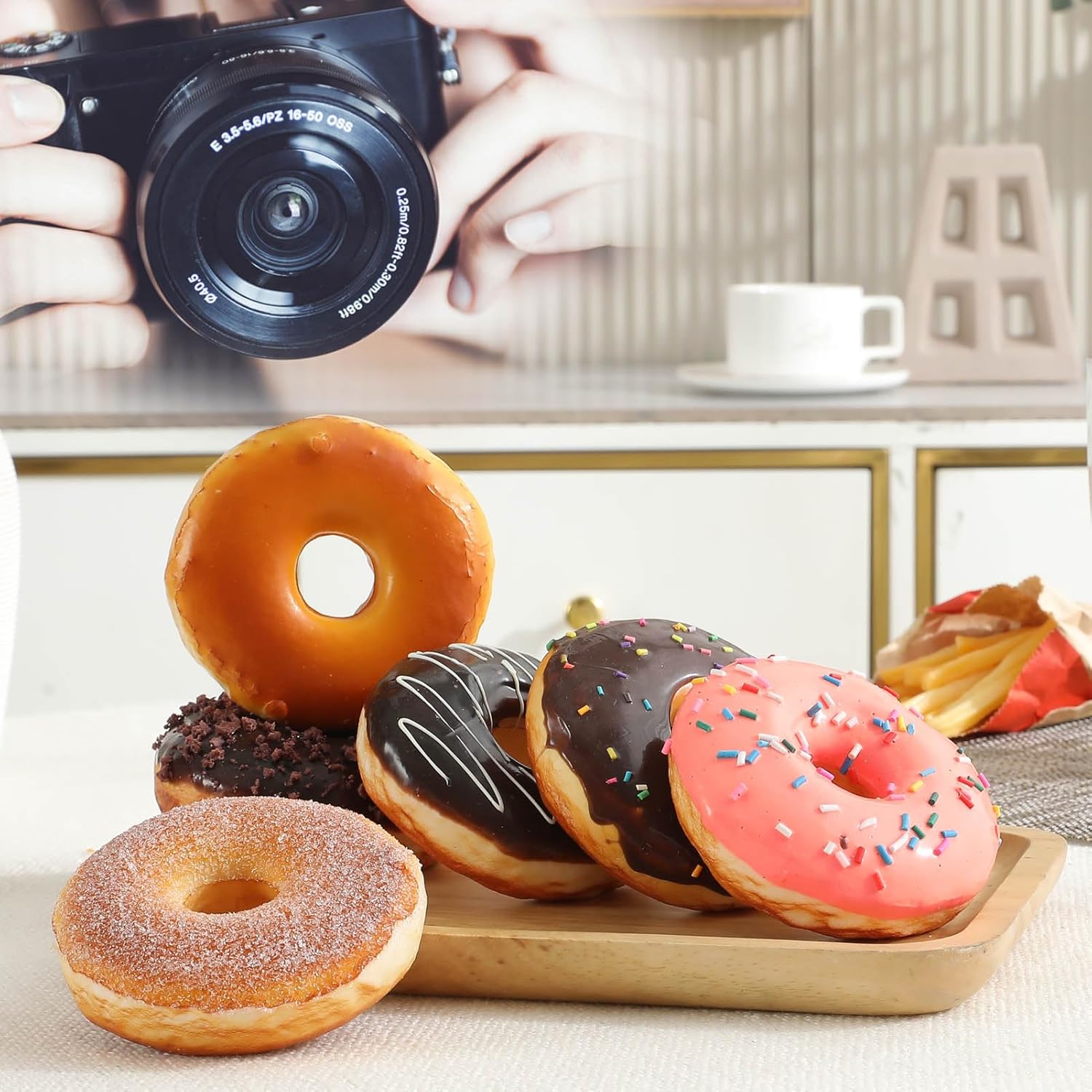 フェイクドーナツ 人工ドーナツ 装飾用 リアルなフェイクフード ディスプレイ用 フェイクデザート パーティーデコレーション 写真撮影