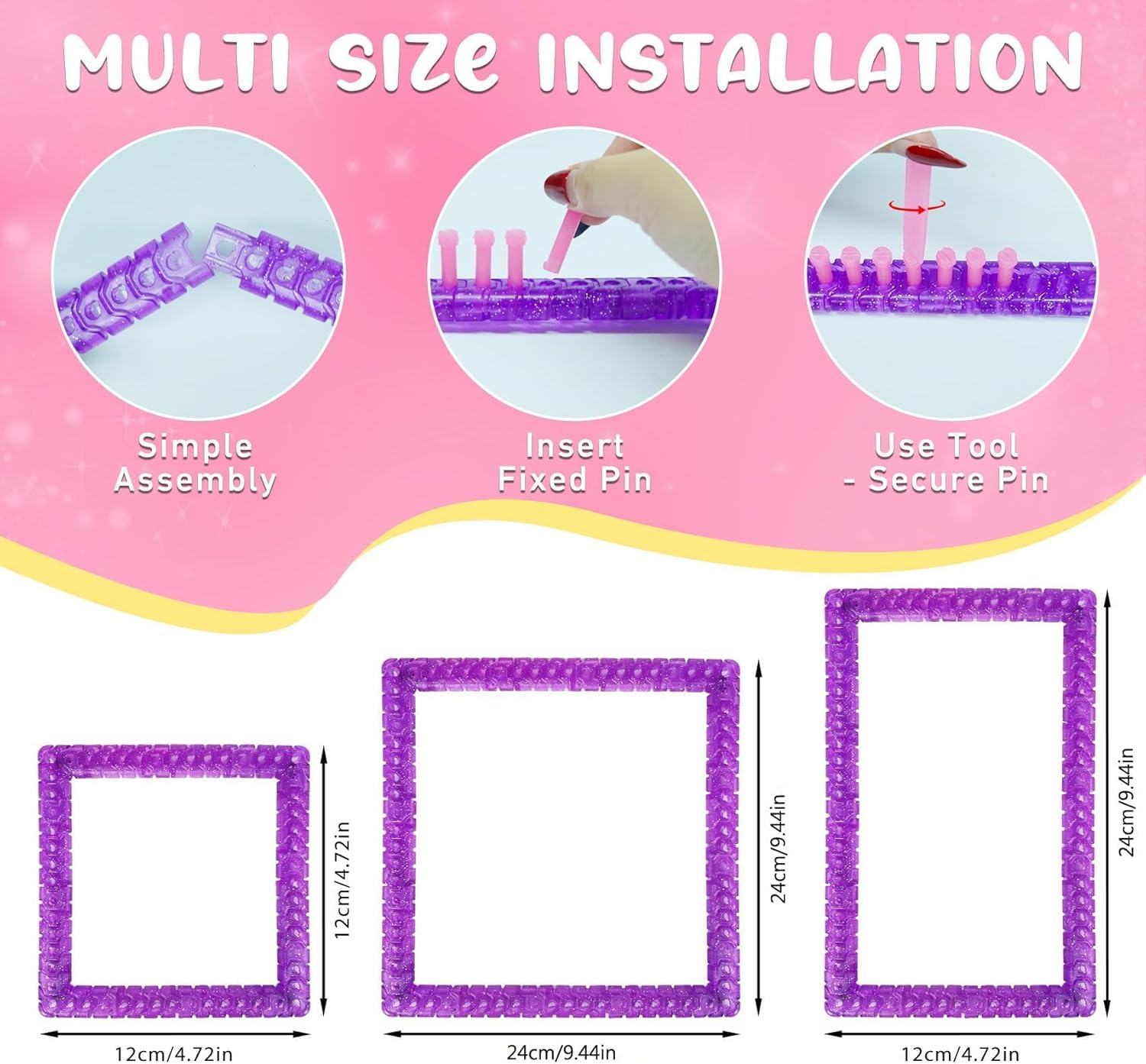 BLISSIQUEE Weaving Loom for Kids 288 Loops 12 Colors Potholder Weaving Loom Knitting Arts and Crafts Kit for Kids Beginners Pot Holder DIY Project Ages 6 7 8 10 12 13 Years Old