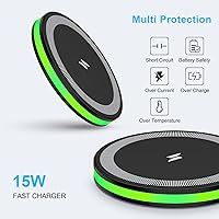 Vista 3 de Cargador inalámbrico Samsung Fast Wireless Charging Pads Teléfono celular Cargadores inalámbricos Cargador inalámbrico para 2 Pack para Android