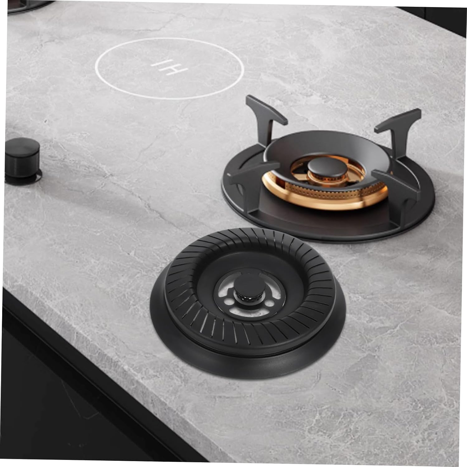 Vaguelly Fire Stove Cover Stainless Steel Wok Ring Non Slip Pot Rack for Gas Stove Durable Flame Separator Safe Cooking Grate Even Heat Distribution Kitchen Accessory
