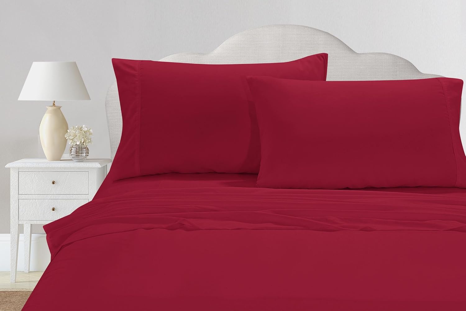 Cathay Luxury Silky Soft Polyester Single Flat Sheet, Twin Size, White: Home & Kitchen