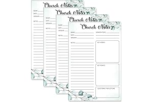4 Count Church Notes Notebook - Sermon Note Taking Supplies