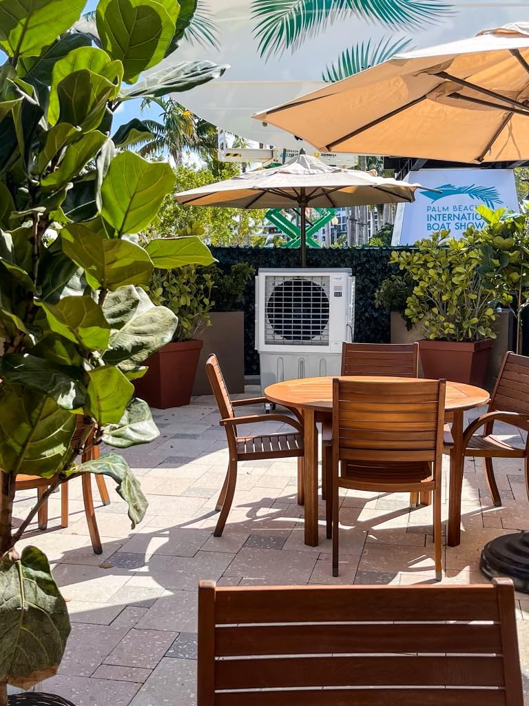 Cajun Kooling CK4500-S Evaporative Air Swamp Cooler - 32 Gal Tank - High Power 4500CFM - Variable Speeds - 1200 Sq Ft Coverage - Side Open Access - Outdoor Cooling - Patios, Barns, Events, Restaurants