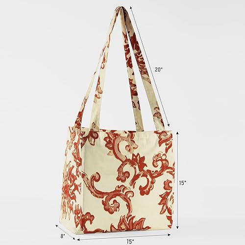 Miniatura 5 de HPD Half Price Drapes Bolsas de compras reutilizables para comestibles, paquete de 2 bolsas 100% de sarga de algodón