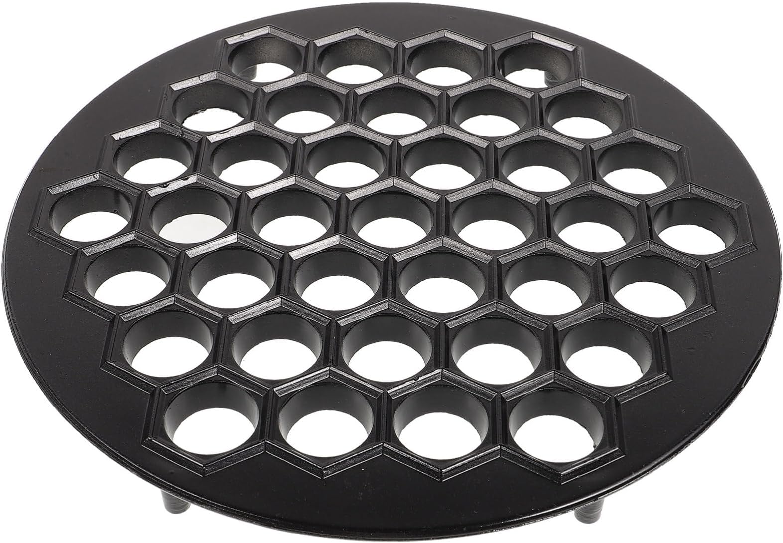IMIKEYA Dim Sum Maker Russian Dumpling Press 37 Holes Easy to Use Dumpling Mold for Home Black Zinc Alloy
