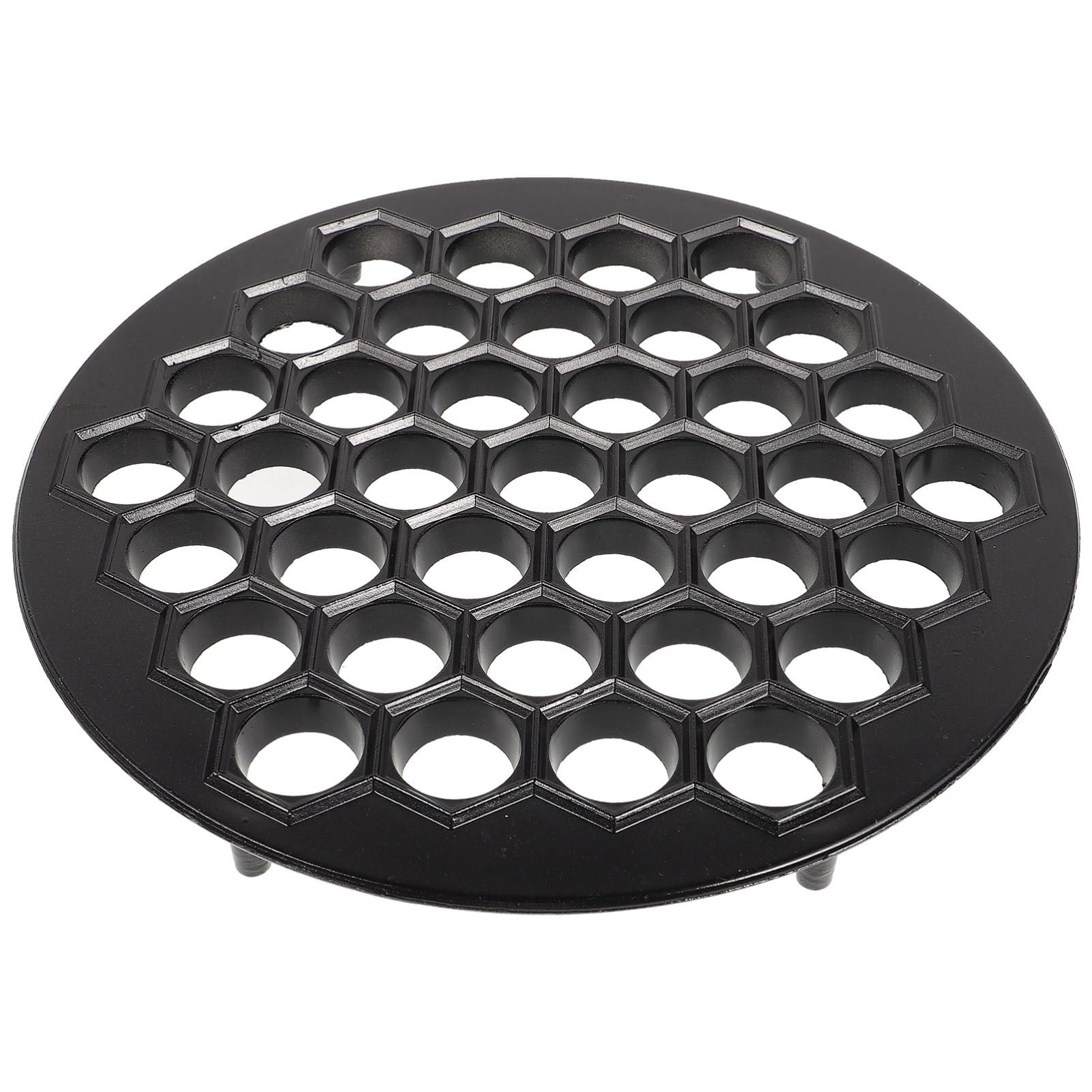 IMIKEYA Dim Sum Maker Russian Dumpling Press 37 Holes Easy to Use Dumpling Mold for Home Black Zinc Alloy