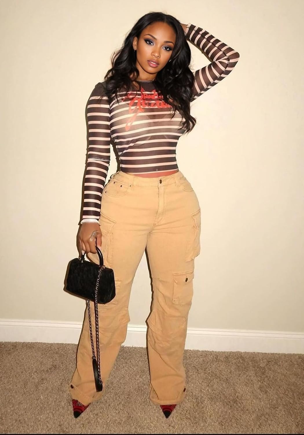 Tbahhir Women Cargo Jeans Baggy High Waisted Straight Leg Denim Pants Multi-Pockets Y2K Trousers Loose Casual Fall - Image 5