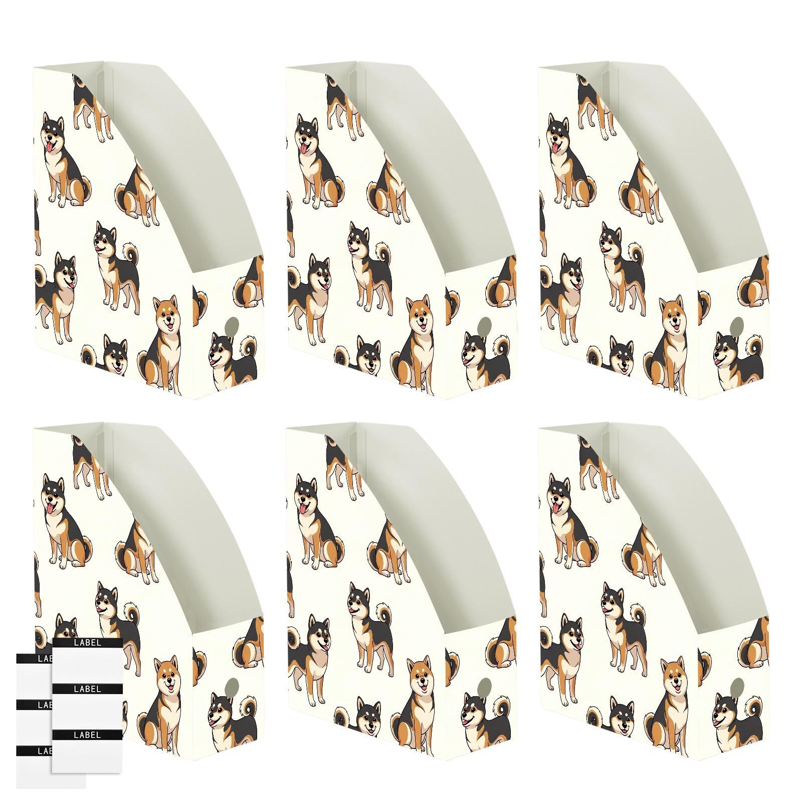 Funny Dog Black File Organizer per Ufficio