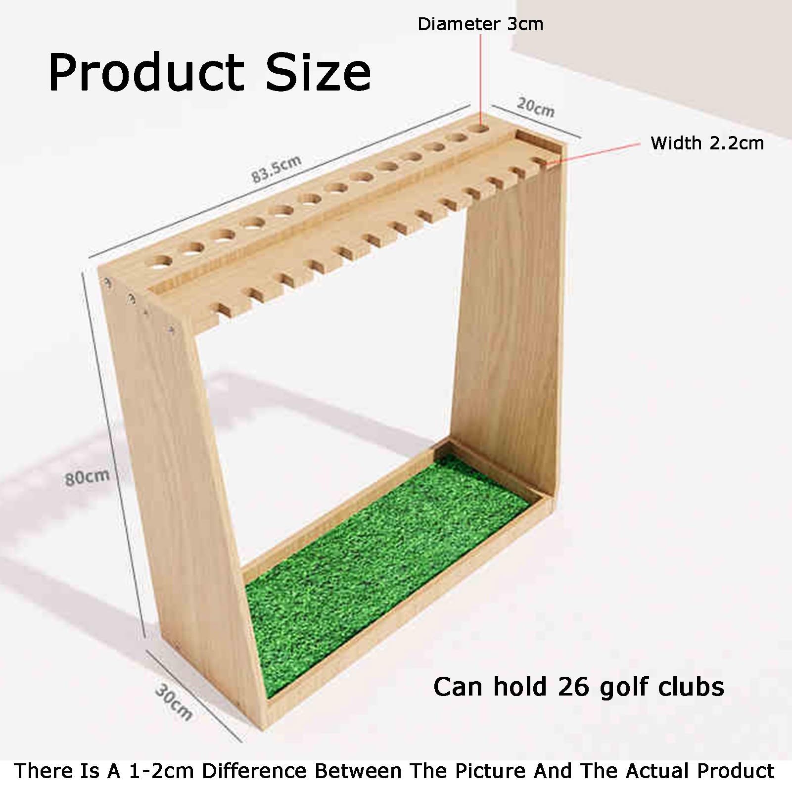 Espositore e organizer per mazze da golf, per casa, ufficio, garage e uso esterno