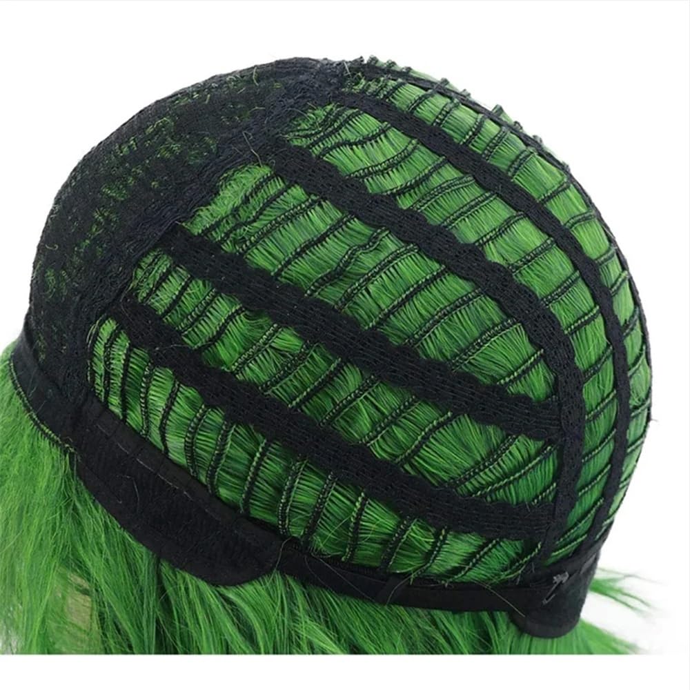66 cm syntetyczna peruka czarownicy z włosów na Halloween Cosplay peruki imprezowe(zielona)