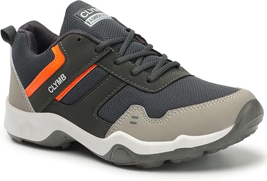 CLYMB ES21 Sports Shoe with Synthetic Upper Lightweight Comfortable Mid Top Running Shoes for Men's &amp; Boy's