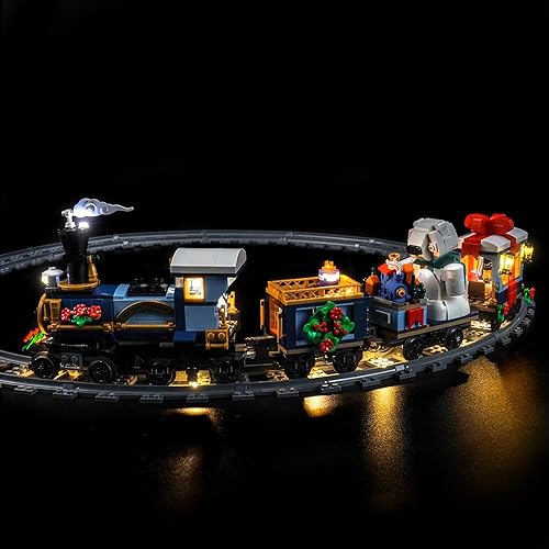 Miniatura 6 de Iluminación LED compatible con Lego 10361 Holiday Express Train - Just Lights, kit de luz compatible con decoración navideña Lego 10361, no incluye