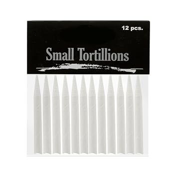 Creative Mark Blending Tortillions - Soft Paper Felts, Traditional Blenders Easily Sharpened or Sanded - [Set of 12 - Small]