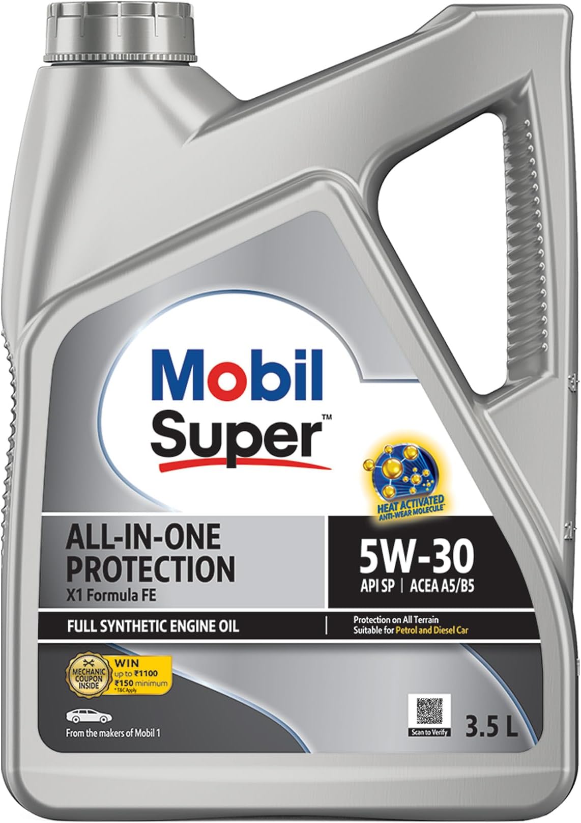 Mobil Super All in One Protection X1 Formula FE 5W-30 Fully Synthetic Petrol/...