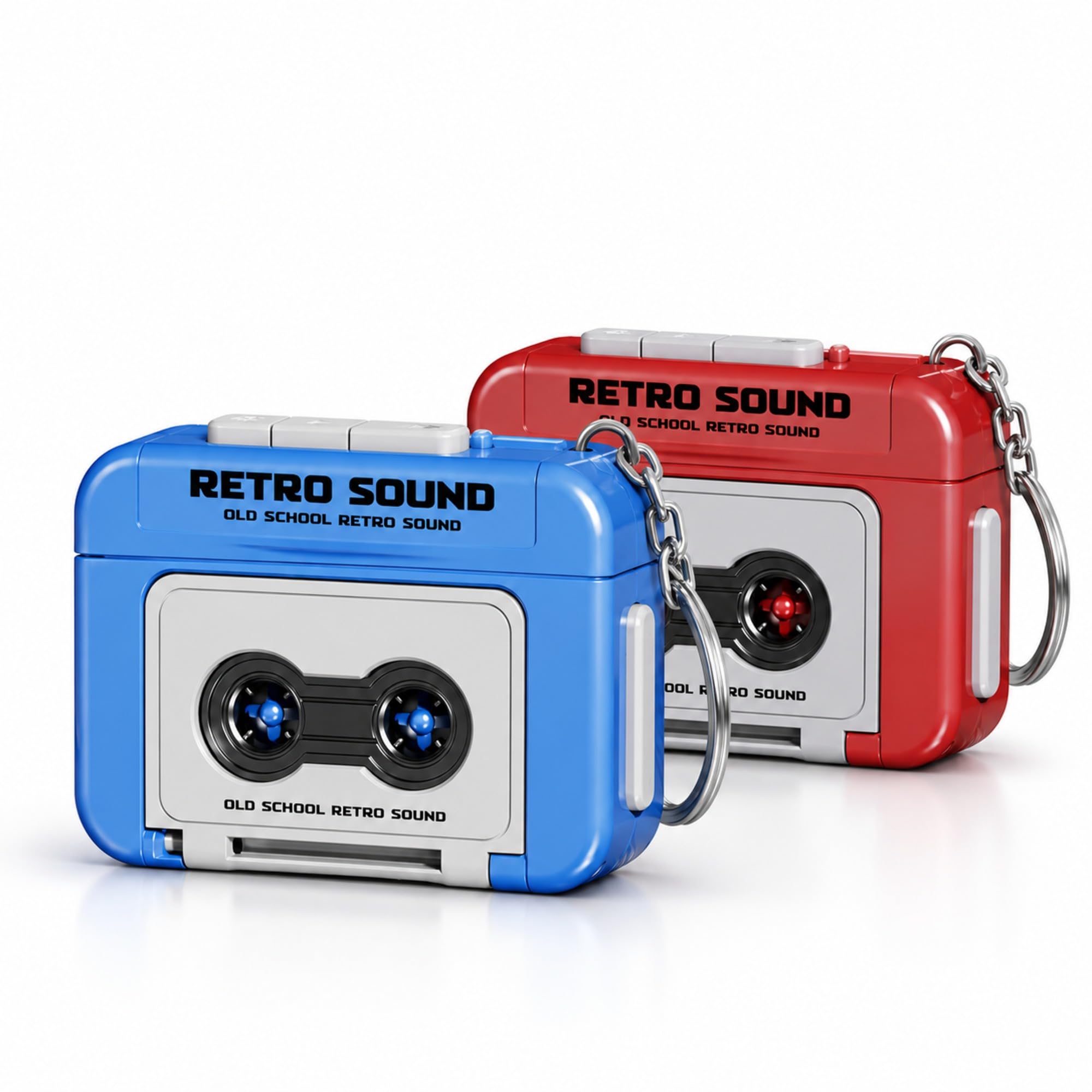 GNASU Mini Retro Cassette Recorder Keychain - Image 1
