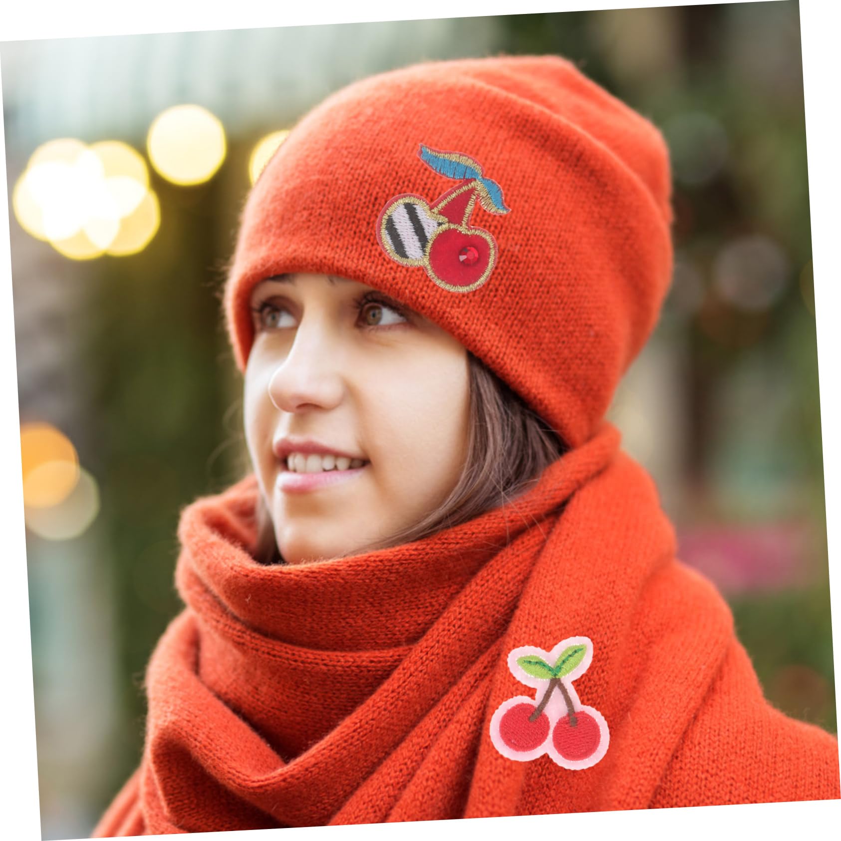 SHINEOFI 100 Piezas Coser En Material De Costura Coser En Insignia Pegatinas De Costura De Cerezas Apliques De Ropa Bordada Cereza Ropa y Accesorios Poliéster