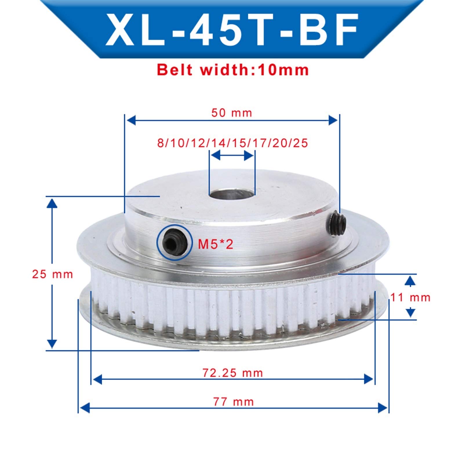 Xianglaa-Timing Pulley PULLEY TIMING HTD3M-BF 30/32/36