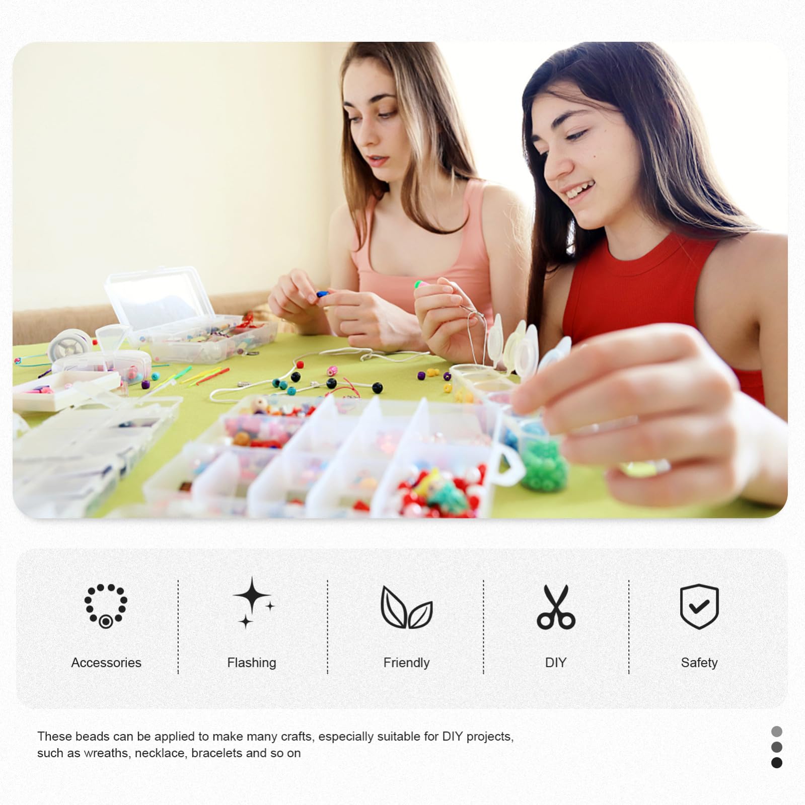 Angoily Perline Distanziatrici Fai da Te 60 Pezzi Dorate 6mm per Braccialetti e Gioielli Artigianali Accessori Foro Ampio per Creazioni Personalizzate e Regali Craft