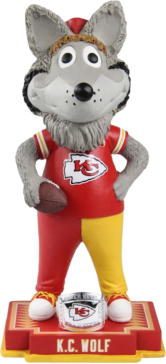 KC Wolf Kansas City Chiefs Super Bowl LVII Champions Bobblehead NFL Football