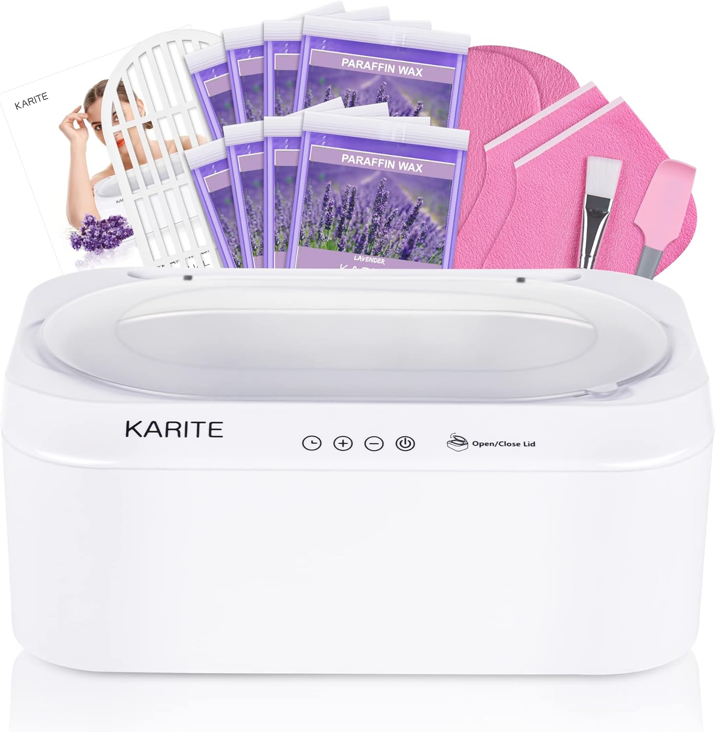 KARITE Paraffin Wax Machine for Hands and Feet with Auto Open Lid