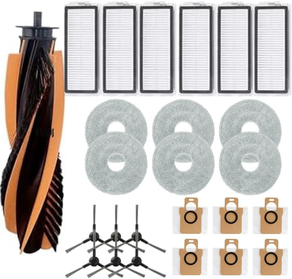Main Roller Brush, Side Brush, Mop Cloth, Dust Bag, And Filter Kit For JONR For P20 Pro/T5 Pro Robot Vacuum Cleaner, For Enhanced Cleaning Performance On Floors And Carpets