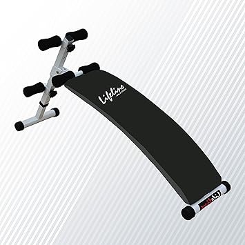 Lifeline Fitness LB 312 Sit-Up Curve Bench For Abs Exerciser, Home Gym Workout, Black, Made in India