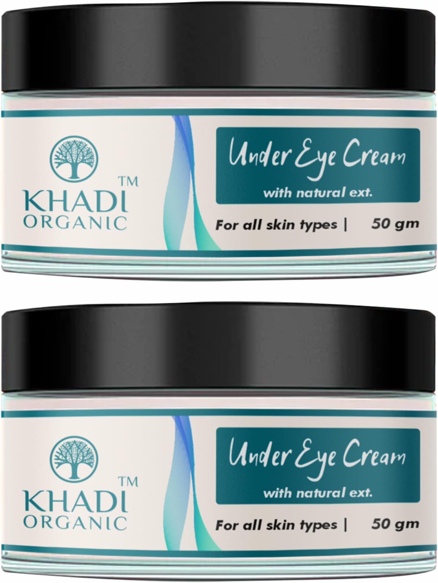 KHADI ORGANIC Herbal Under Eye Cream Gel for Dark Circles,Puffy Eyes, Wrinkles & Removal Of Fine Lines- for Women & Men (Under Eye Cream, 100 G)