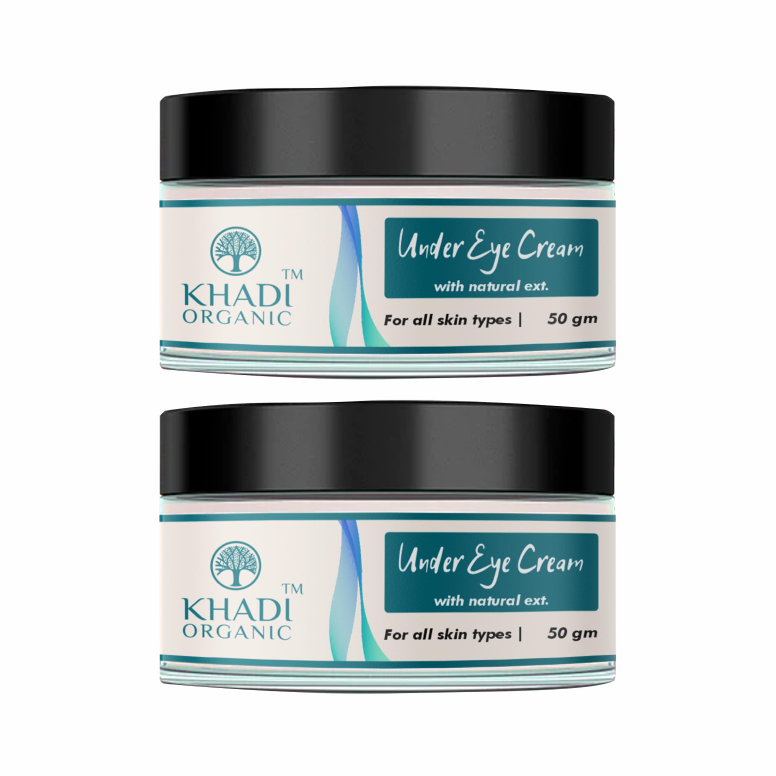KHADI ORGANIC Herbal Under Eye Cream Gel for Dark Circles,Puffy Eyes, Wrinkles & Removal Of Fine Lines- for Women & Men (Under Eye Cream, 100 G)