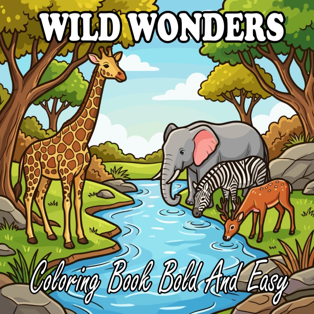 Wild Wonders Coloring Book: Beautiful Wildlife Scenes for Relaxation
