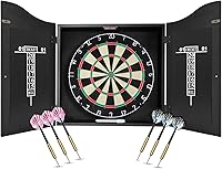 Vista 7 de Juego de tablero de dardos Pennpliy con cerdas, tablero de dardos profesional de 45,7 cm con 6 dardos de 18 g para exterior, tablero de dardos